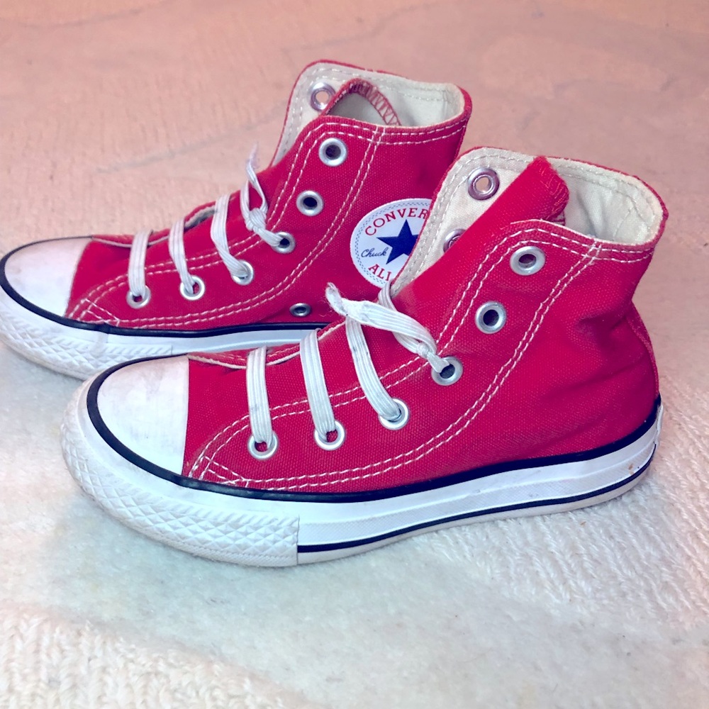 Red converse chucks kids girls boys